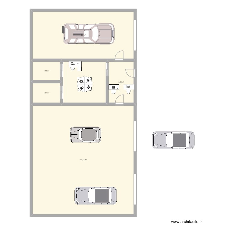 garage. Plan de 0 pièce et 0 m2