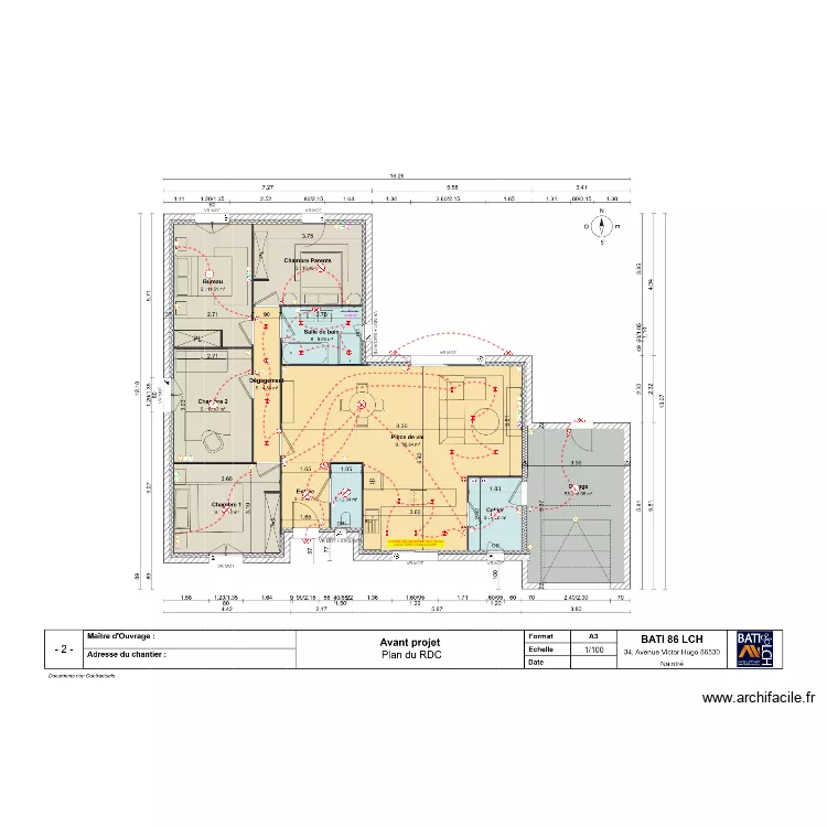 MODDE CASTEL BATI 86. Plan de 