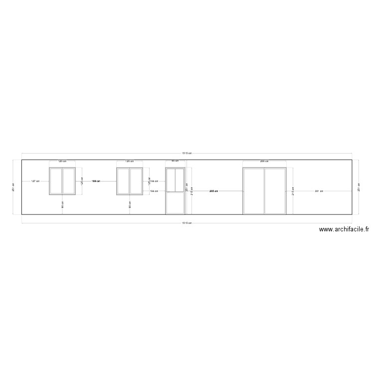 Facade sud. Plan de 0 pièce et 0 m2