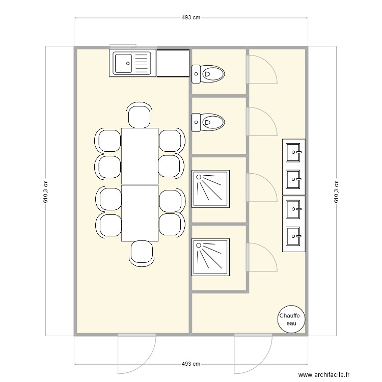 ACTIVITE CONSTRUCTION ENERGIE. Plan de 6 pièces et 28 m2