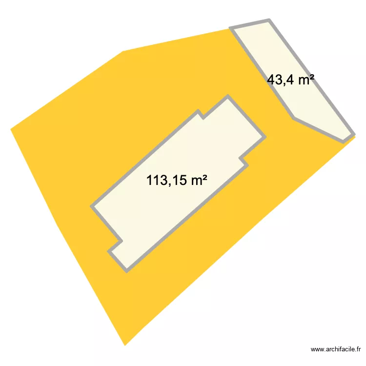 cadastre. Plan de 2  et 157 m²