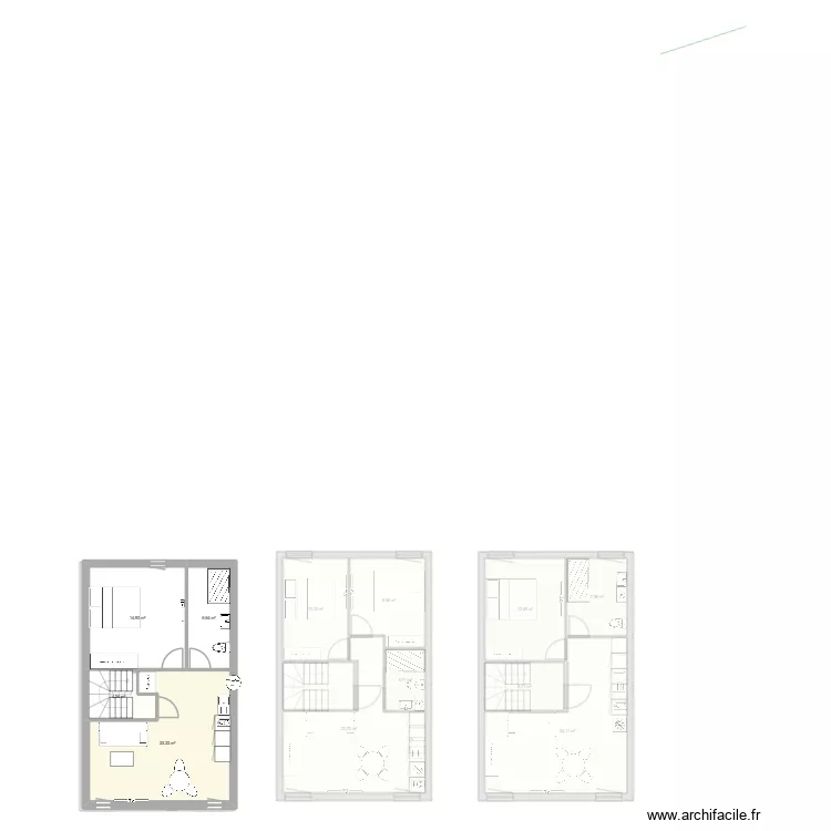 B&eacute;guin si T3 au 1er. Plan de 27 pièces et 336 m²