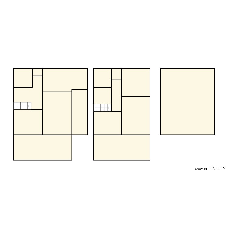 LOCTUDY GUILLEAU. Plan de 17 pièces et 84 m2