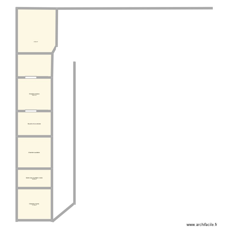 Dur2. Plan de 6 pièces et 120 m2