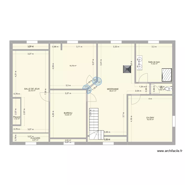 MAISON BOUDET ETAGE. Plan de 