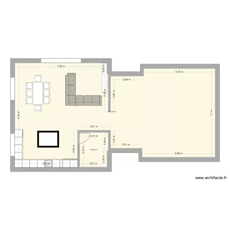 MAISON 2. Plan de 2 Pièces et 118 m² MAISON 2. Plan de 2 Pièces et 118 m²
