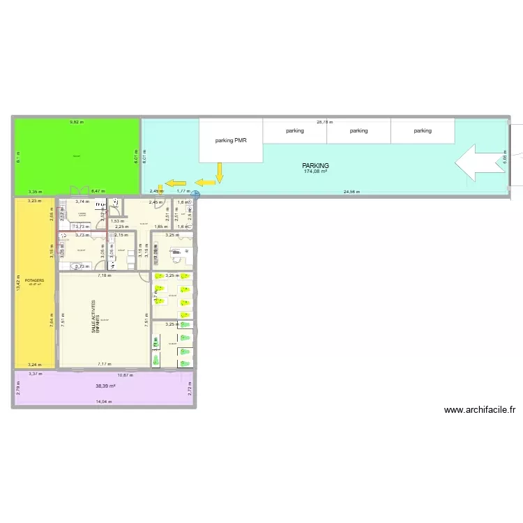 SO_V06 plomb. Plan de 14 Pièces et 450 m²