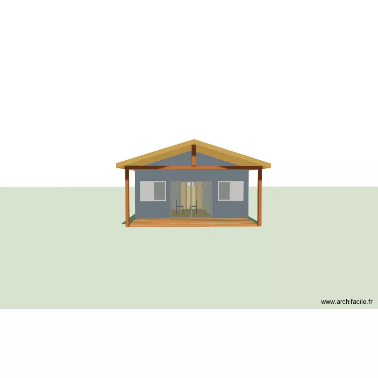 Chalet-40m². Plan de 6 et 75 m² Chalet-40m². Plan de 6 et 75 m²