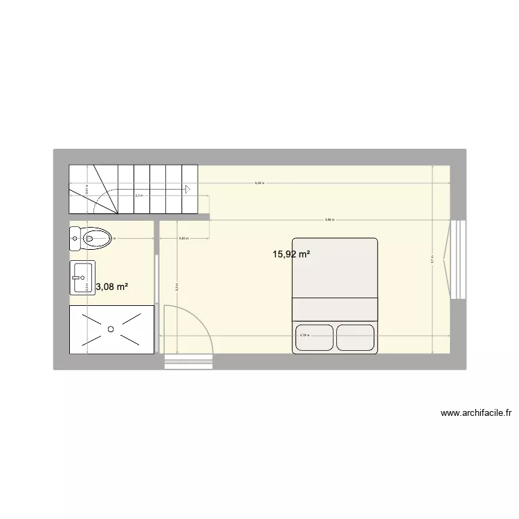 AZCOITIA R+1. Plan de 2 Pièces et 19 m² AZCOITIA R+1. Plan de 2 Pièces et 19 m²