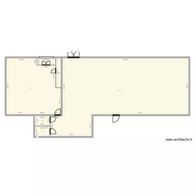 &eacute;cole de danse 2. Plan de 6  et 358 m²