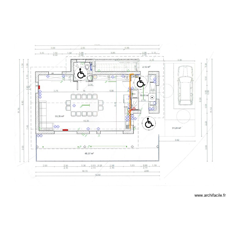 UH1 - Rdc - Electricité, Télécom et ventilation. Plan de 0 pièce et 0 m2