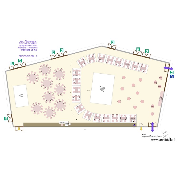 espace champagne PISCINE DUGAIN 05 et 06 FEV 2026 PROP 7 gala. Plan de 0 pièce et 0 m2