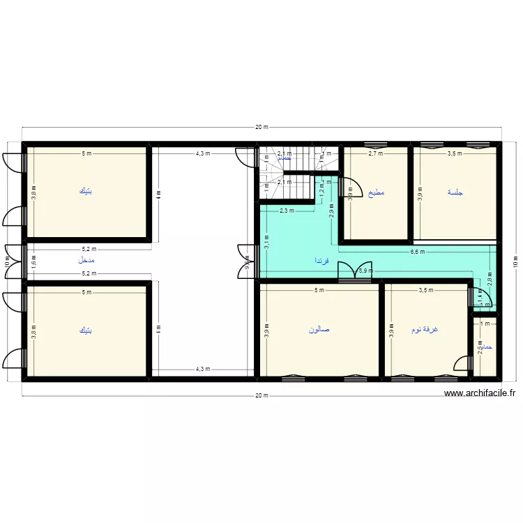 PLAN 20X10 Client 20 28 89 98. Plan de 12  et 175 m²