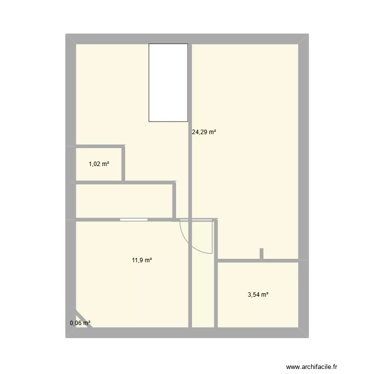 perrin. Plan de 5  et 41 m²