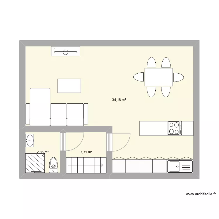 PLAN 2EME NUMERO 2. Plan de 3 et 40 m² PLAN 2EME NUMERO 2. Plan de 3 et 40 m²