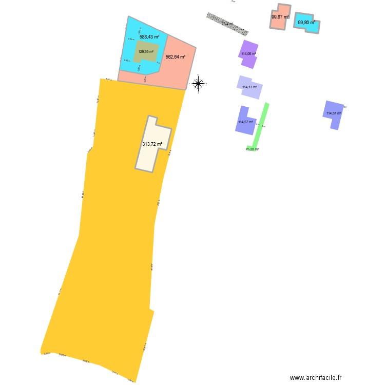 La Cochais A727 V11. Plan de 5 pièces et 1665 m2