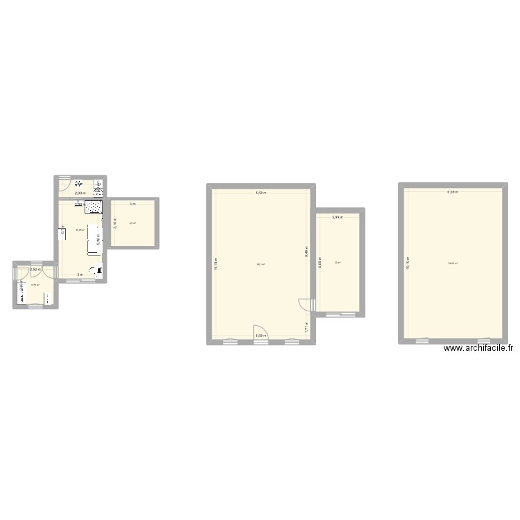 travaux garage. Plan de 6 pièces et 192 m2