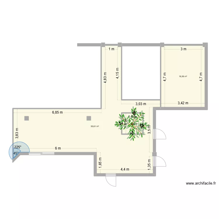 Terrasse Lejeune Mauguio. Plan de 
