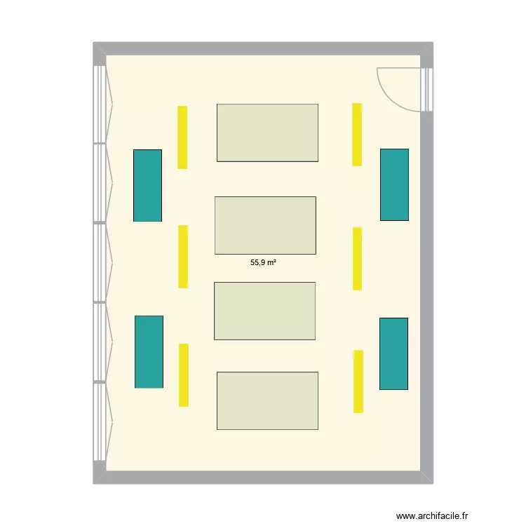 BOUFFEMONT - CLASSE HAUTS CHAMPS. Plan de 1  et 56 m²