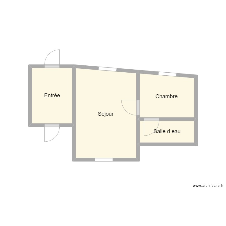 2403 HETEAU. Plan de 4 pièces et 12 m2