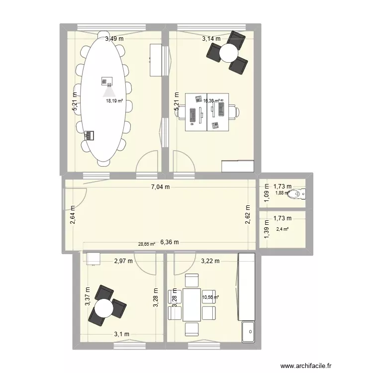 Louis-Ruchonnet 4_bis. Plan de 6 Pièces et 78 m²