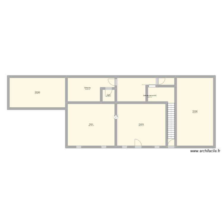 Saint Denis de Cabanne. Plan de 7 pièces et 154 m2