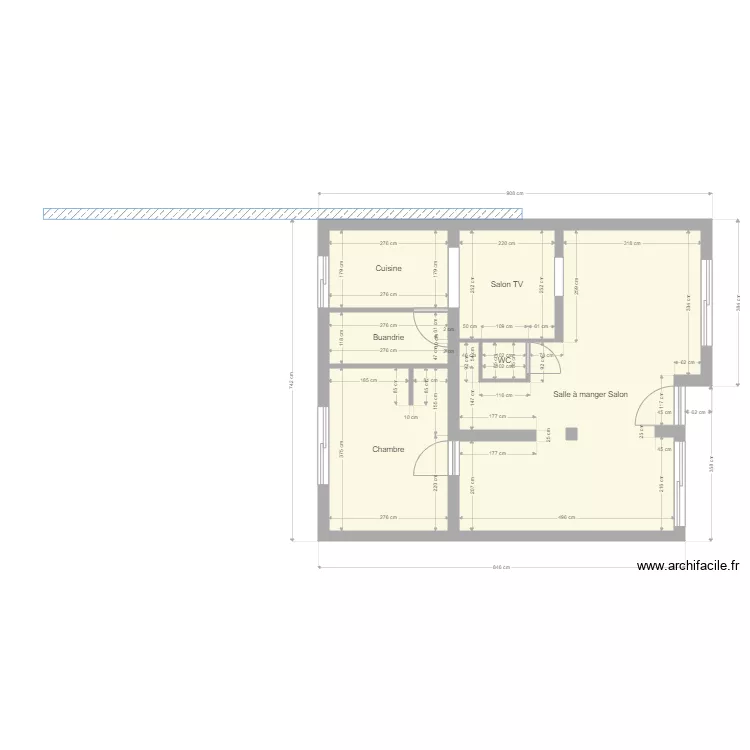 Maison voisin Yoan Natalie 2. Plan de 6 Pièces et 53 m²
