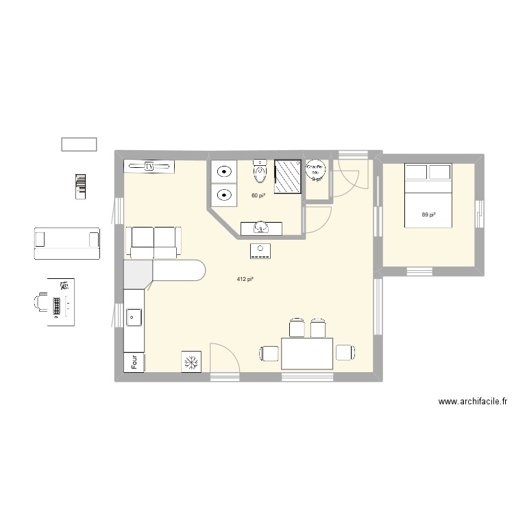 NouvellesDimensions2. Plan de 4 pièces et 53 m2