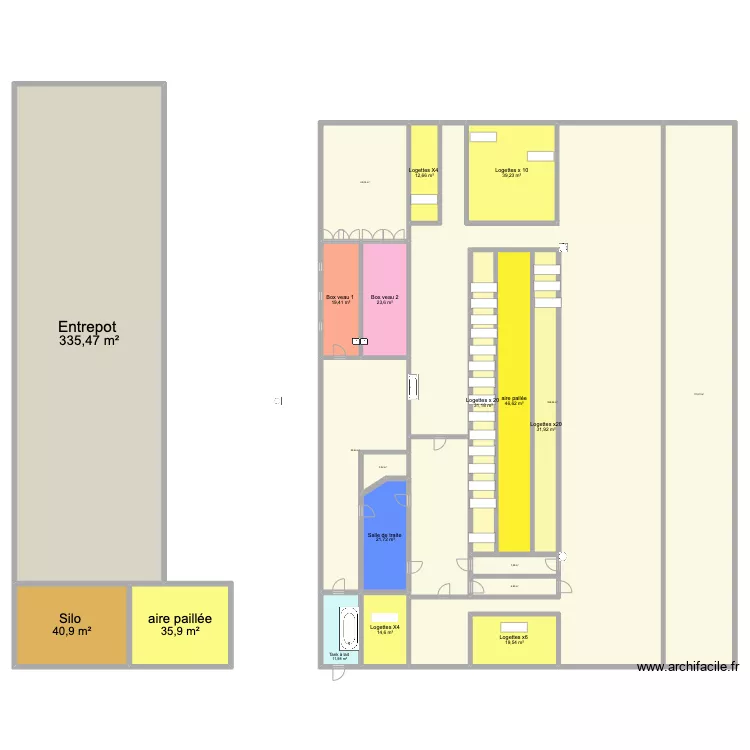 plan ferme troupeaux. Plan de 