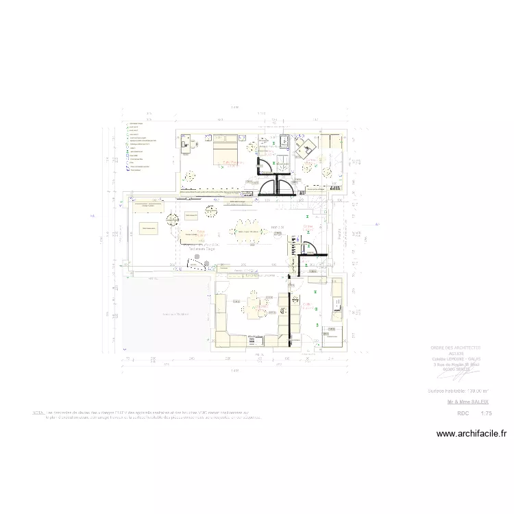 9 cerisiers rdc( sans cheminée). Plan de 9 cerisiers rdc( sans cheminée). Plan de