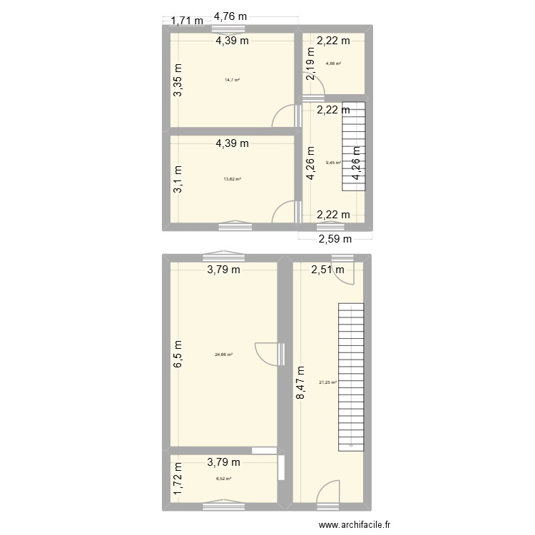 maison argentonnay. Plan de 7 pièces et 95 m2