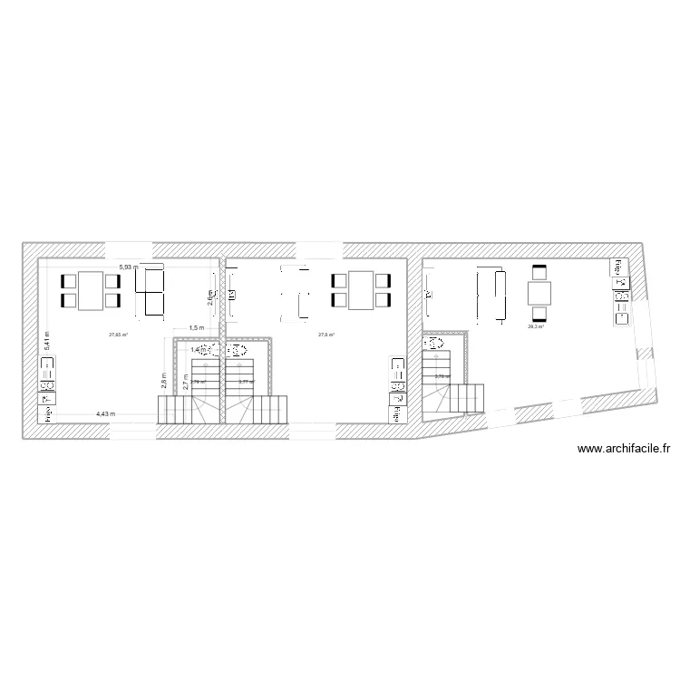 MAISON ARZANO. Plan de 6 et 96 m² MAISON ARZANO. Plan de 6 et 96 m²