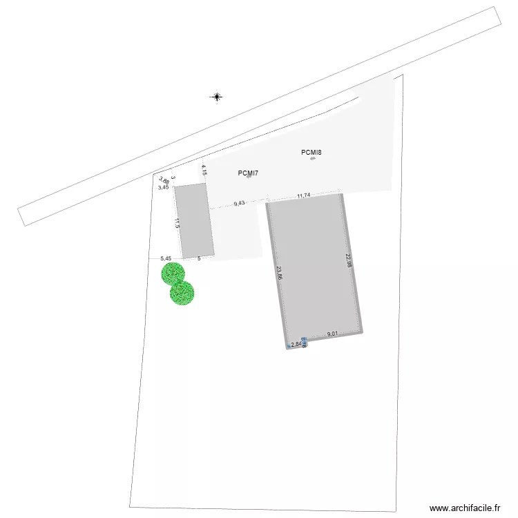 plan de mase. Plan de 1  et 274 m²