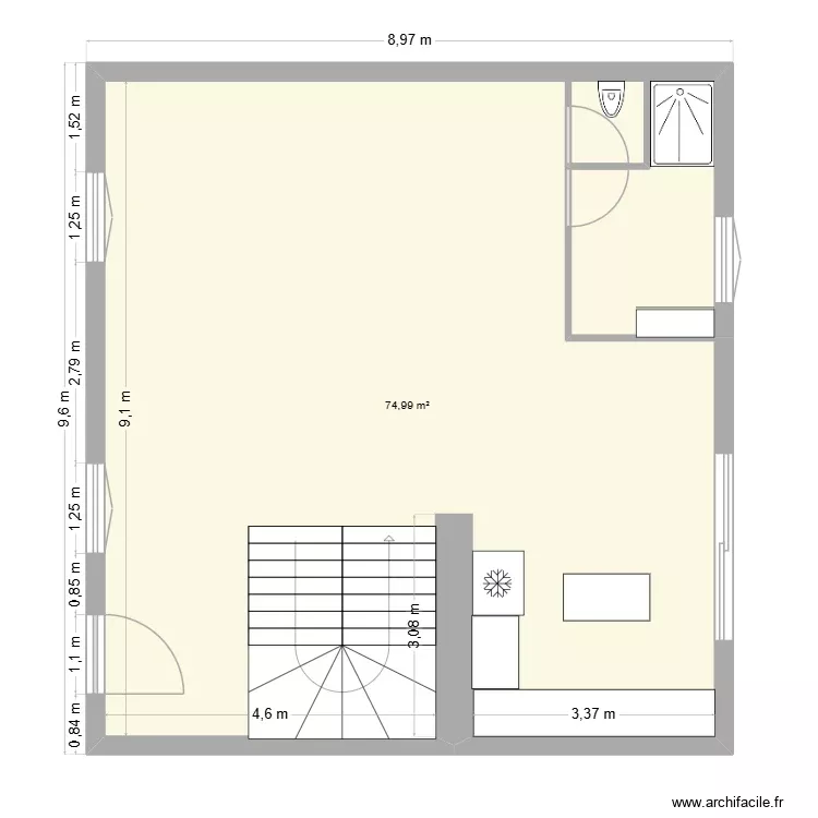 MAISON PROJET. Plan de 1 Pièce et 75 m² MAISON PROJET. Plan de 1 Pièce et 75 m²