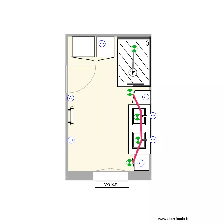 Salle de bains 2026 renovèe. Plan de 1 et 9 m² Salle de bains 2026 renovèe. Plan de 1 et 9 m²