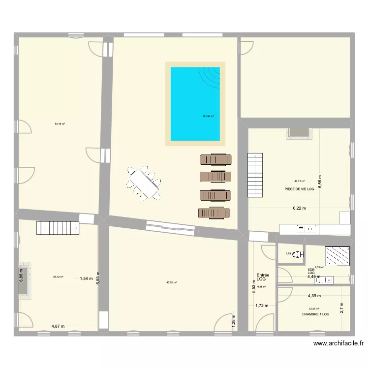 St VIVIEN 4  zero. Plan de 9  et 330 m²