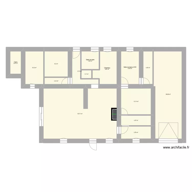 plan avant renovation. Plan de 