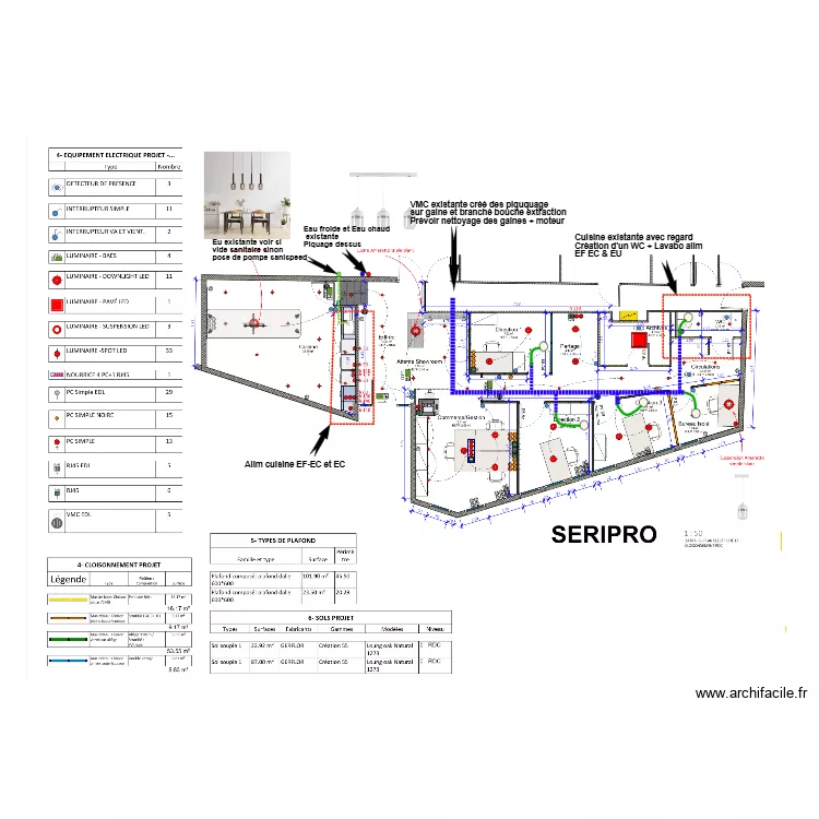 S&eacute;ripro Plomberie. Plan de 