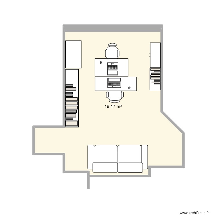 Brouckerque. Plan de 1 pièce et 19 m2