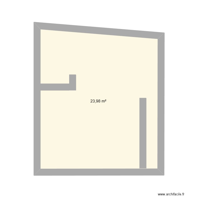 serentbis. Plan de 1 pièce et 24 m2