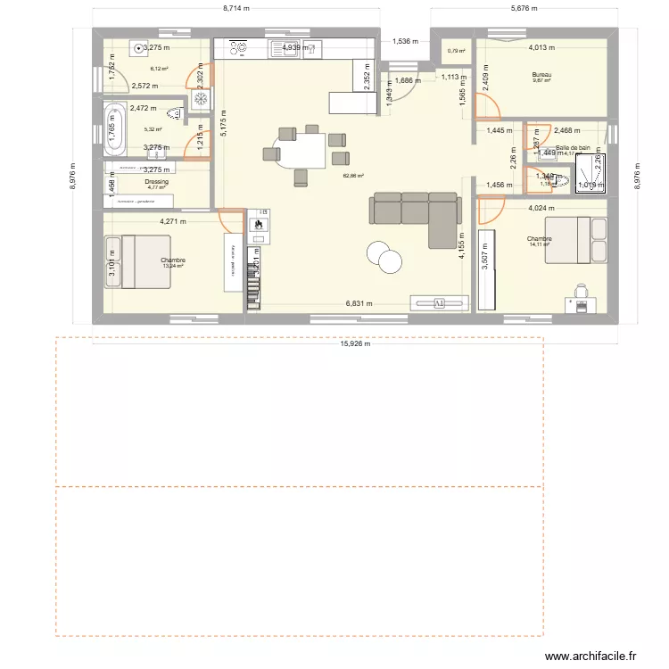Marion. Plan de 10 et 122 m² Marion. Plan de 10 et 122 m²