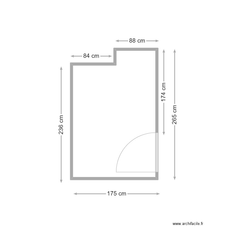 PLU. Plan de 1 pièce et 4 m2