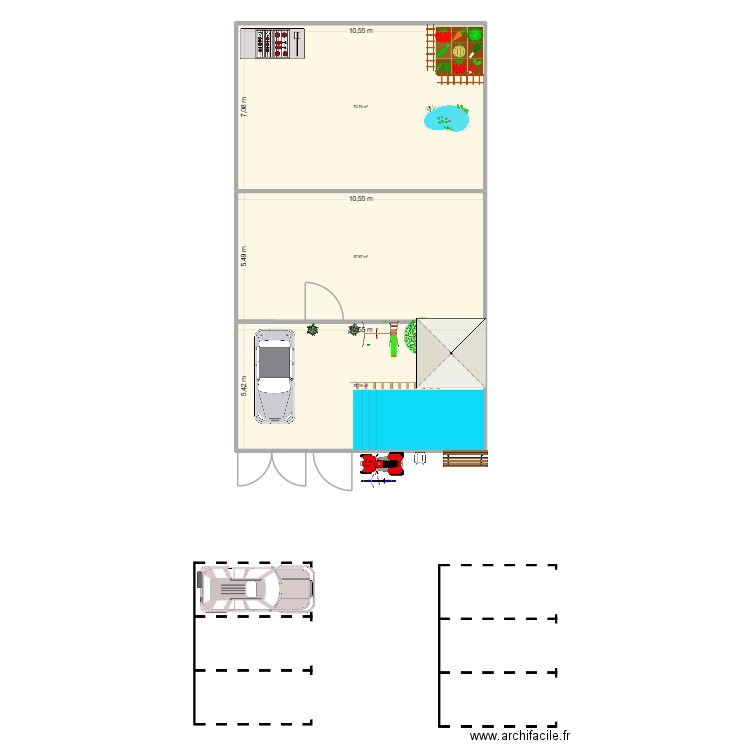 daria. Plan de 3 pièces et 190 m2