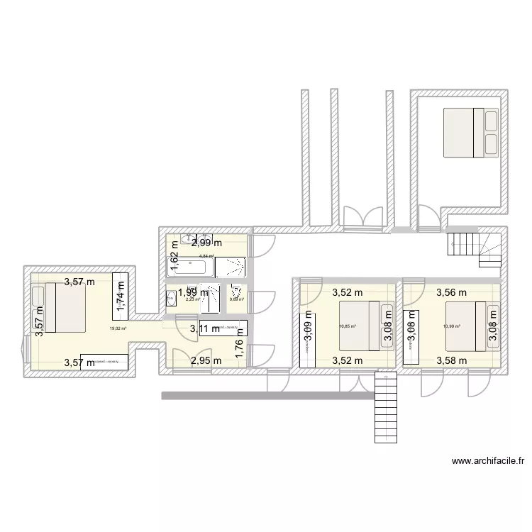 en cours 2. Plan de 6 et 49 m² en cours 2. Plan de 6 et 49 m²