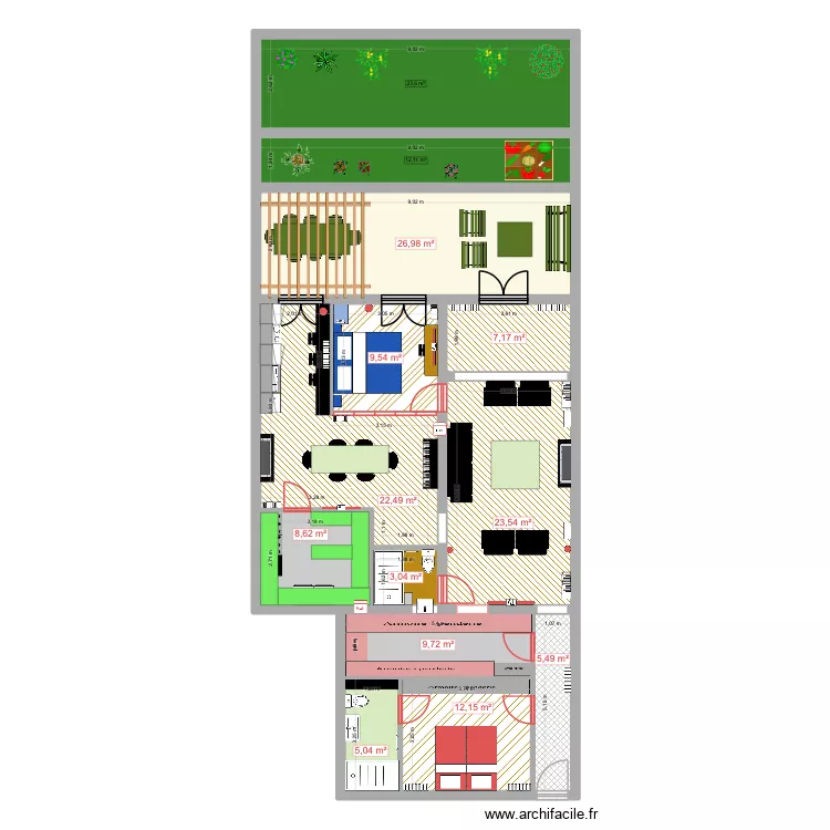 131 POMPE 31. Plan de 13  et 169 m²
