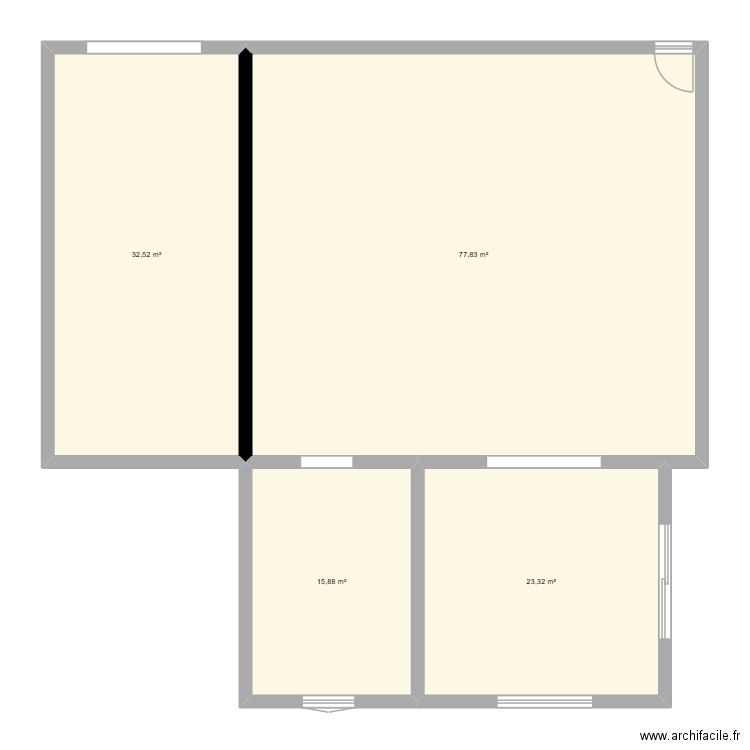 EXTENSION TOIT PLAT BOIS. Plan de 4 pièces et 150 m2