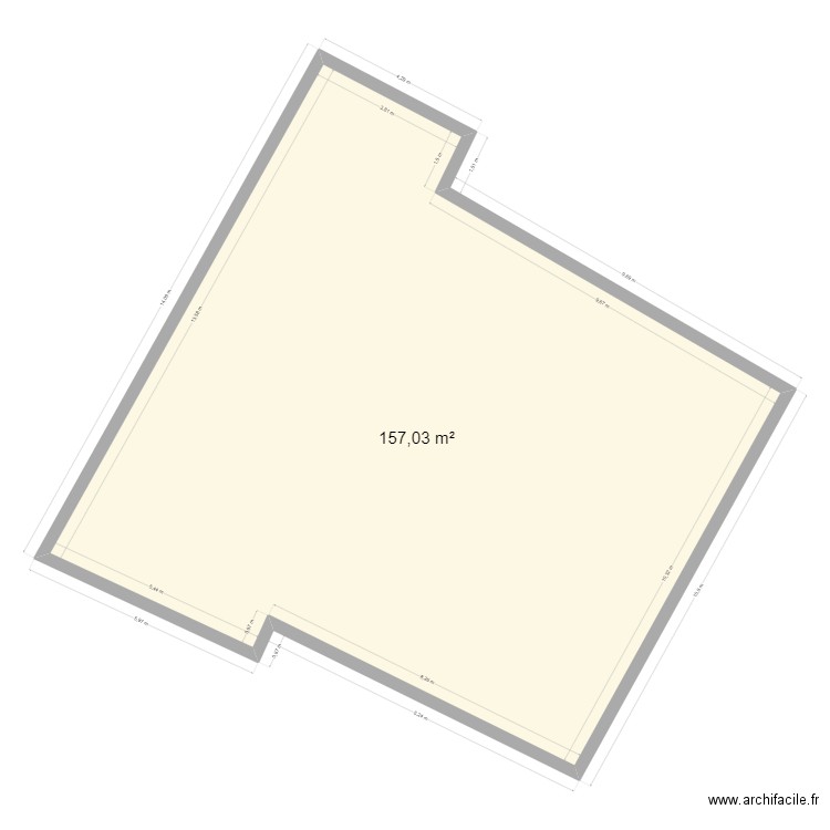 Cadastre. Plan de 1 pièce et 157 m2