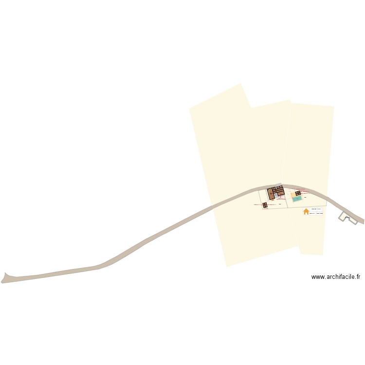Plan de masse existant permis de construire. Plan de 1 pièce et 99 m2
