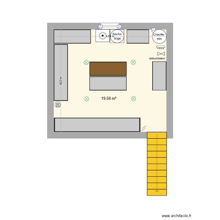 joudreville cave. Plan de 1 pièce et 20 m2