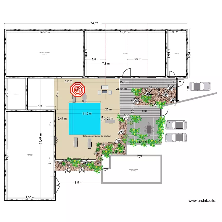 fond de plan aurore et maxime. Plan de 6  et 513 m²